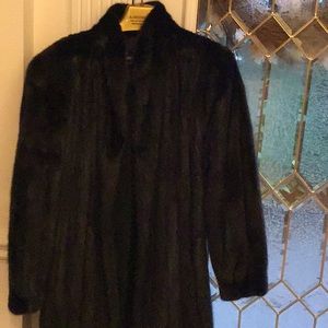 Full length mink coat black.